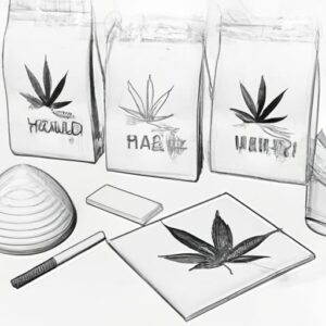 cannabis packaging illustration